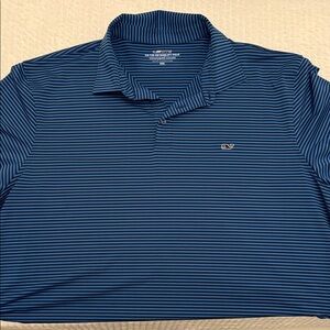 Vineyard Vines Navy and black Striped Polo